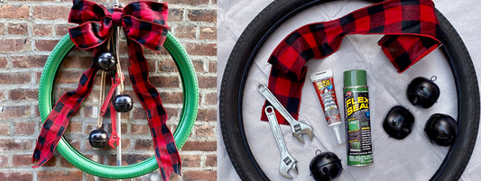 DIY Holiday Tire Wreath