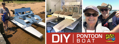 DIY-er Waterproofs Handcrafted Pontoon Boat